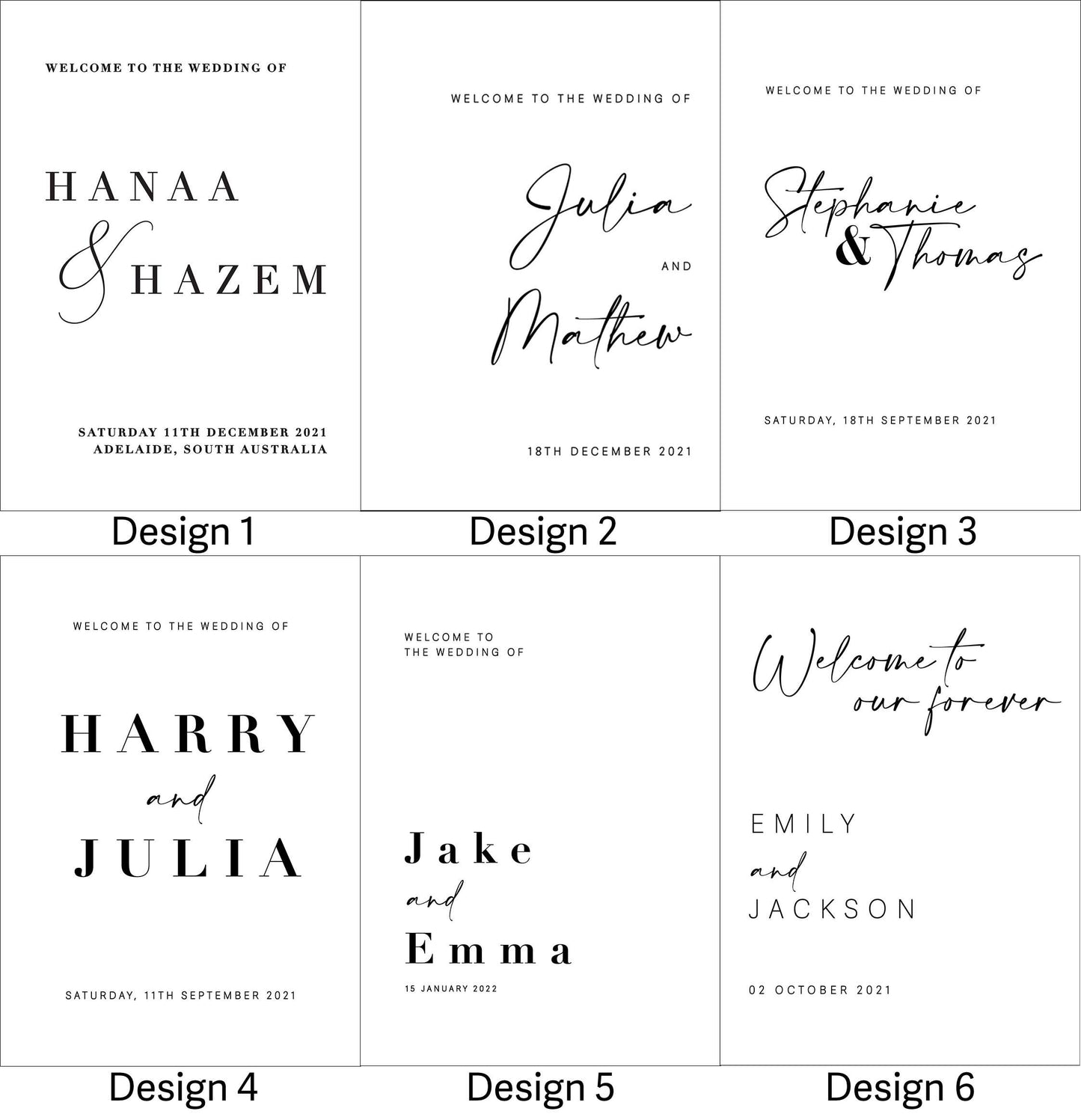 Personalised 3D Wedding Welcome Sign | Engagement | Laser Cut Acrylic