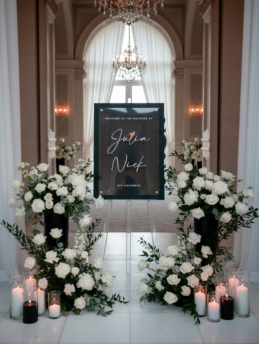 Dual Layer 3D Wedding Welcome Sign - Maribel | Engagement | Laser Cut Acrylic