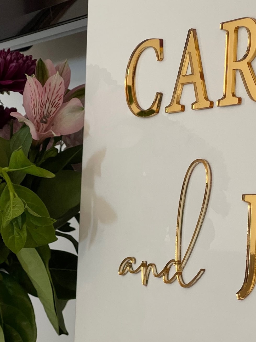 Personalised 3D Wedding Welcome Sign | Engagement | Laser Cut Acrylic