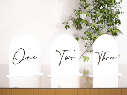 Personalised 3D Table Numbers | Engagement | Laser Cut Acrylic