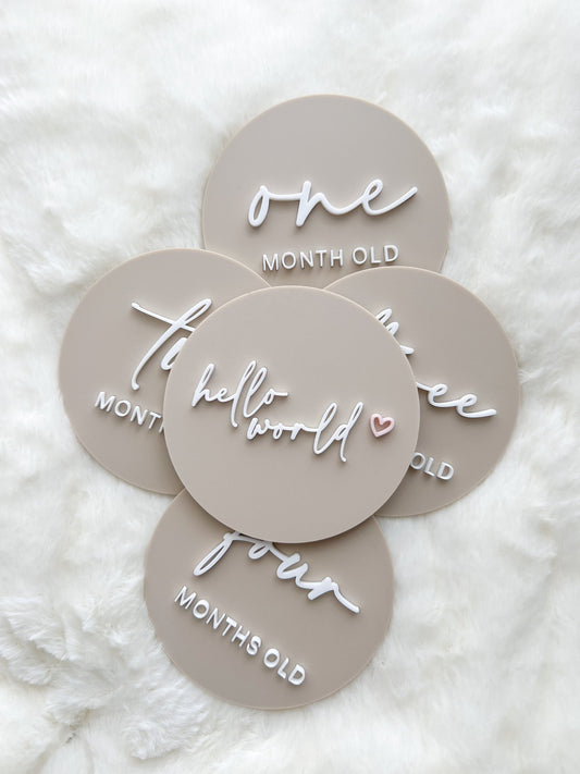 Baby Milestone Plaques | Baby Photo | Baby Shower Gift | Acrylic