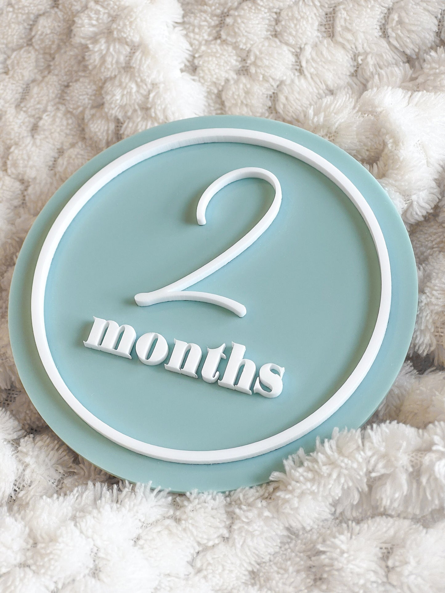 Elegant Monthly Baby Milestone Plaques | Baby Photo | Baby Shower Gift | Acrylic