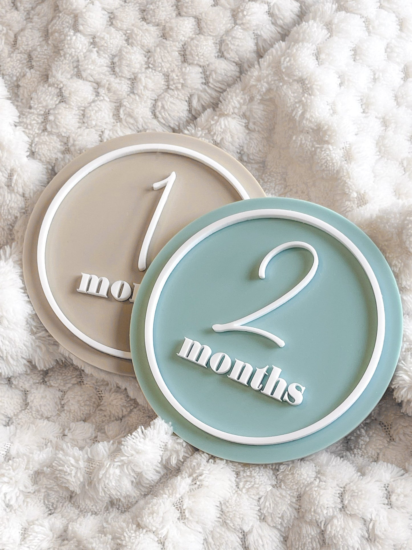 Elegant Monthly Baby Milestone Plaques | Baby Photo | Baby Shower Gift | Acrylic