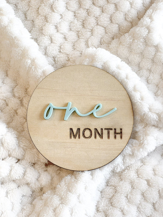 Wooden Baby Milestone Plaques | Baby Photo | Baby Shower Gift | Acrylic & Wood